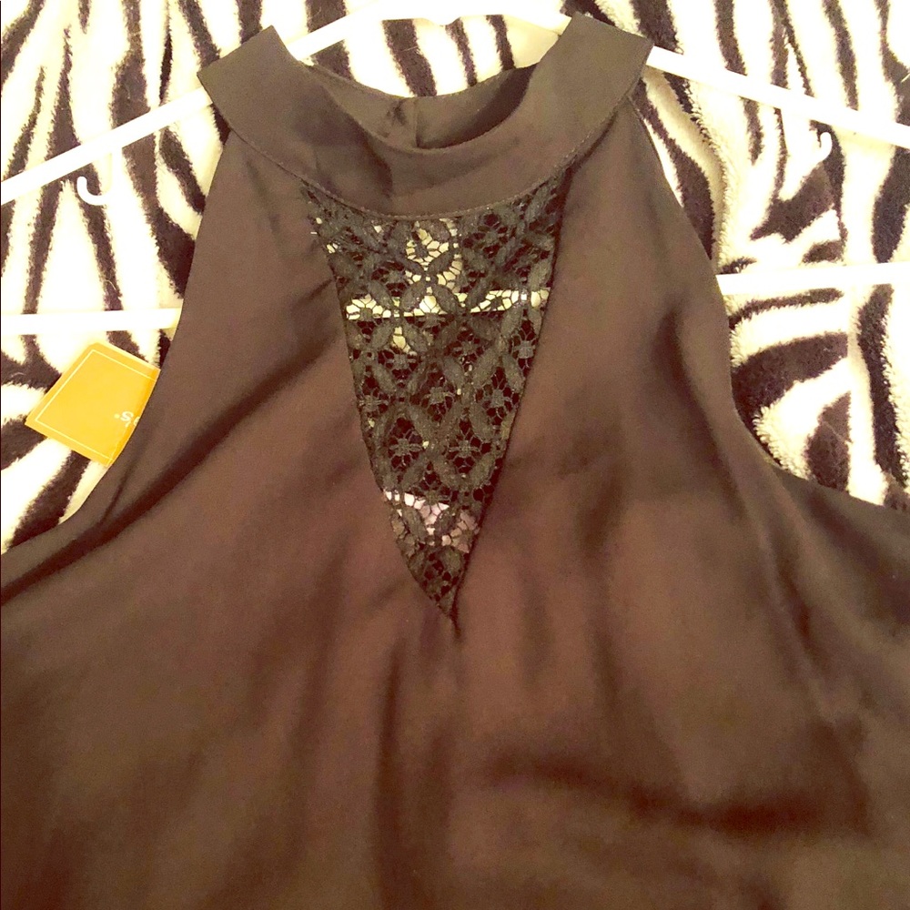 High neck loose cocktail dress